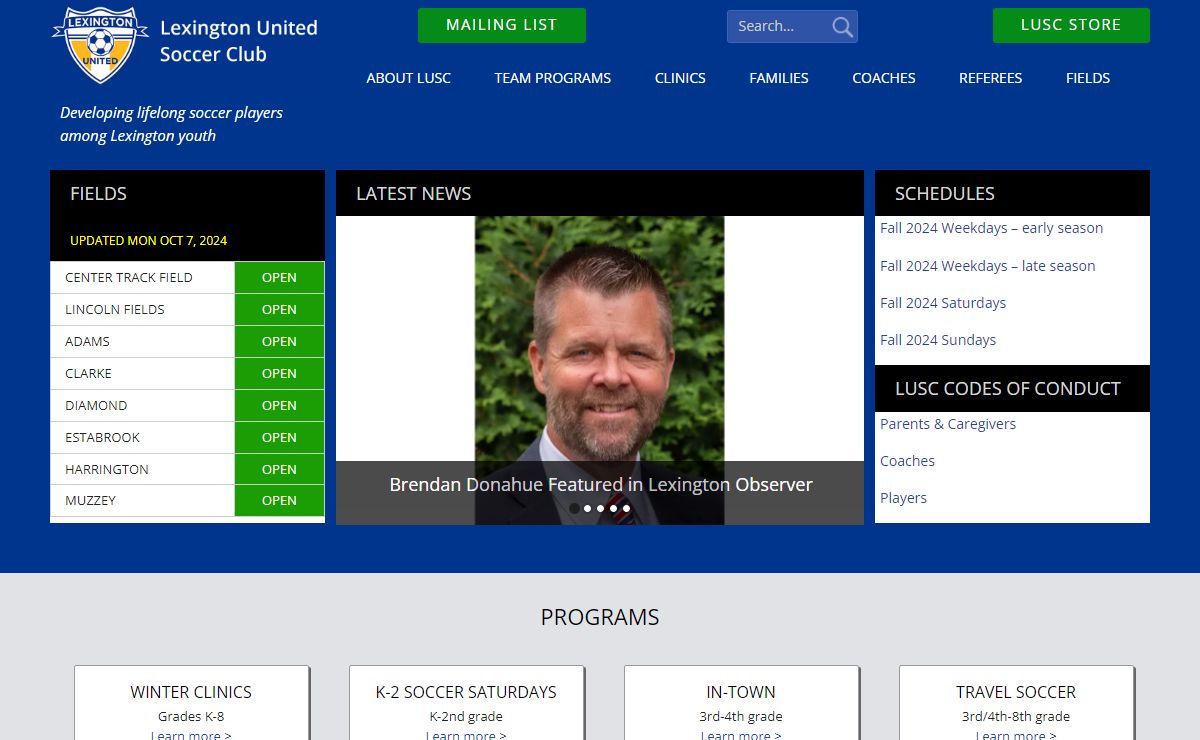 Lexington United Soccer Club – Lexington, MA