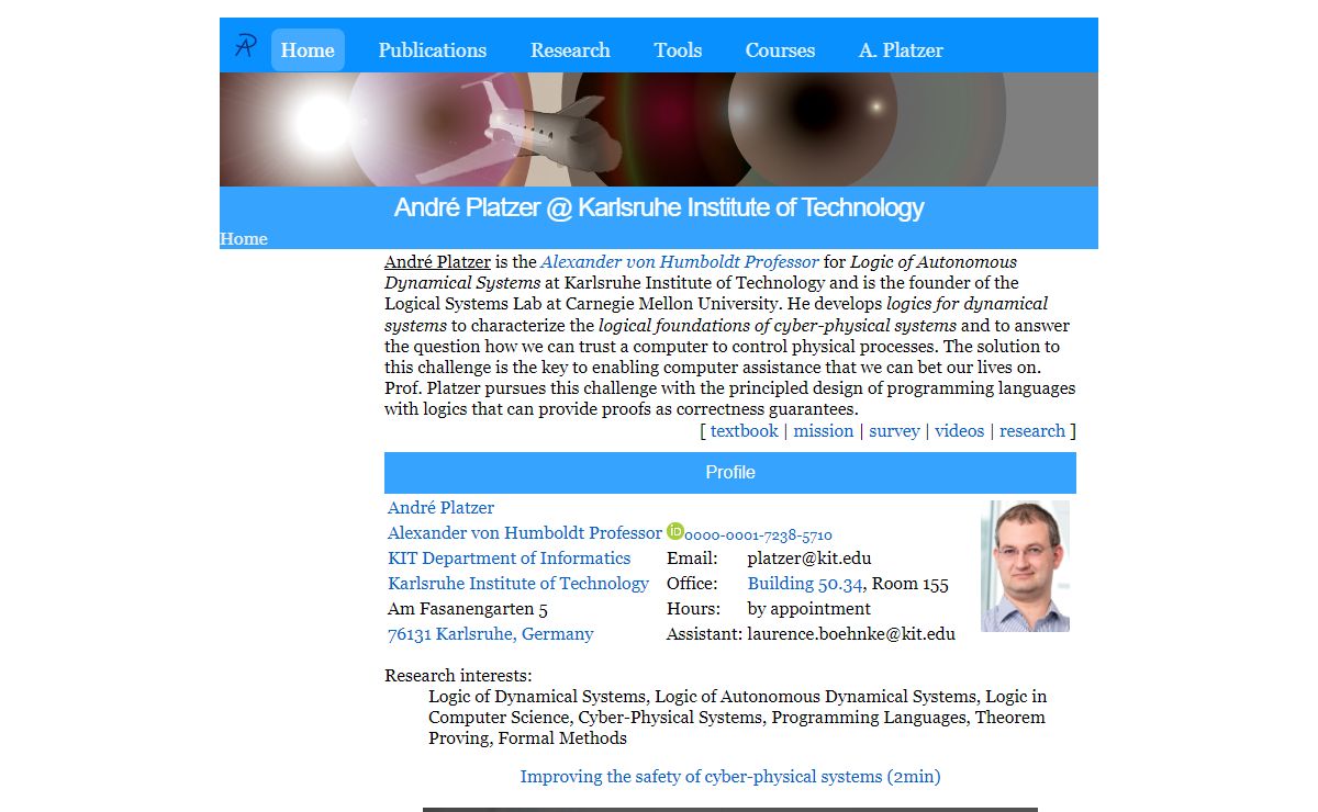 André Platzer @ Karlsruhe Institute of Technology