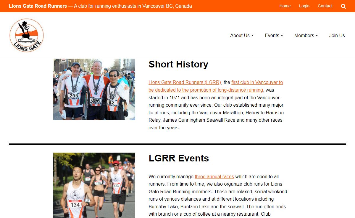Lions Gate Road Runners - Vancouver, BC Canada