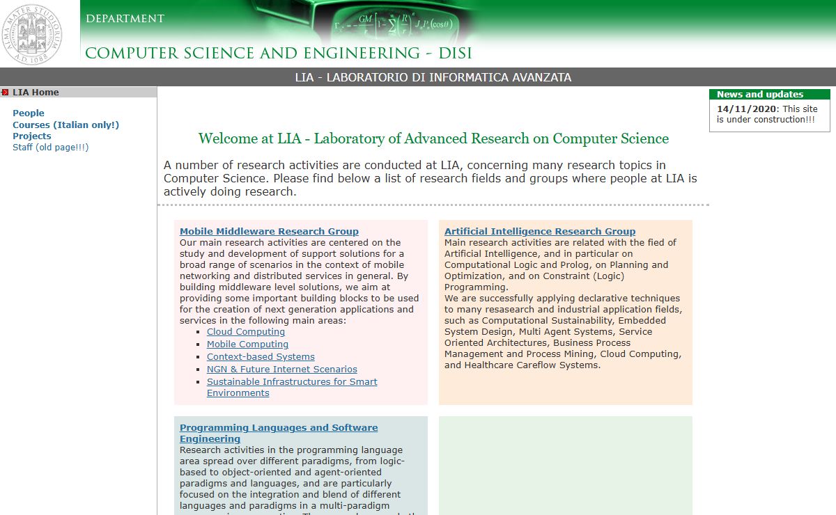 LIA - Laboratory of Advanced Research on Computer Science