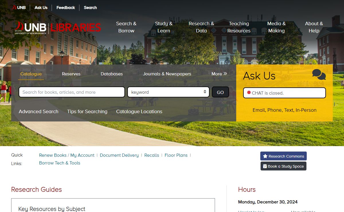 University of New Brunswick Libraries
