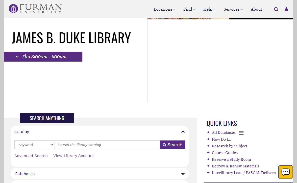 Home - James B. Duke (Main) Library Home - LibGuides at Furman University