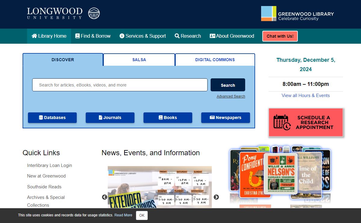Library Home - Greenwood Library - LibGuides at Longwood University