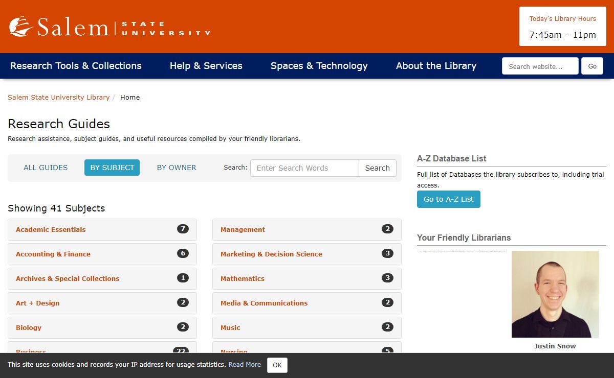 Guides BY SUBJECT - Research Guides at Salem State University