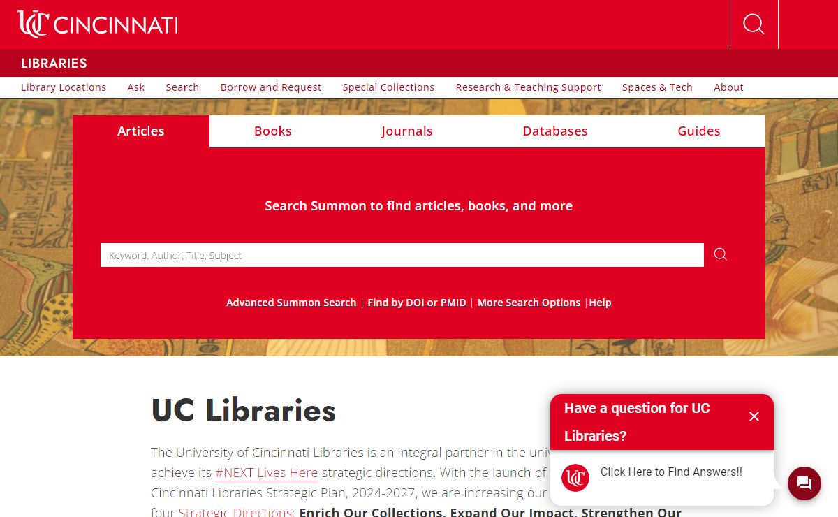 Libraries | University of Cincinnati