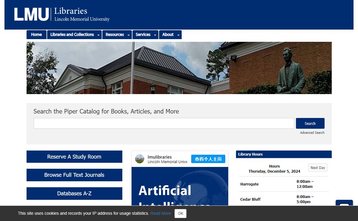 Home - Lincoln Memorial University Libraries - Lincoln Memorial University Libraries at Lincoln Memorial University