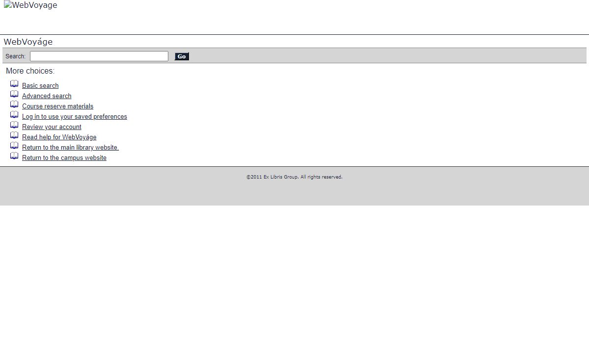 Welcome to WebVoyáge
