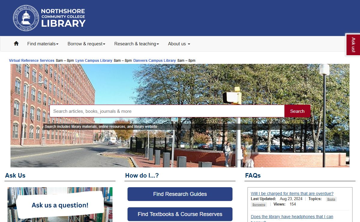 Homepage - Homepage Redesign - NSCC Library at North Shore Community College
