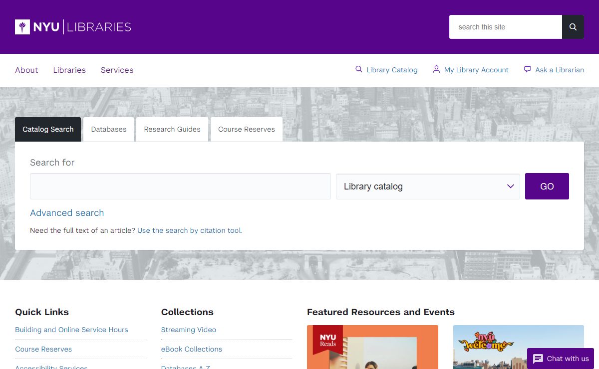New York University Division of Libraries
