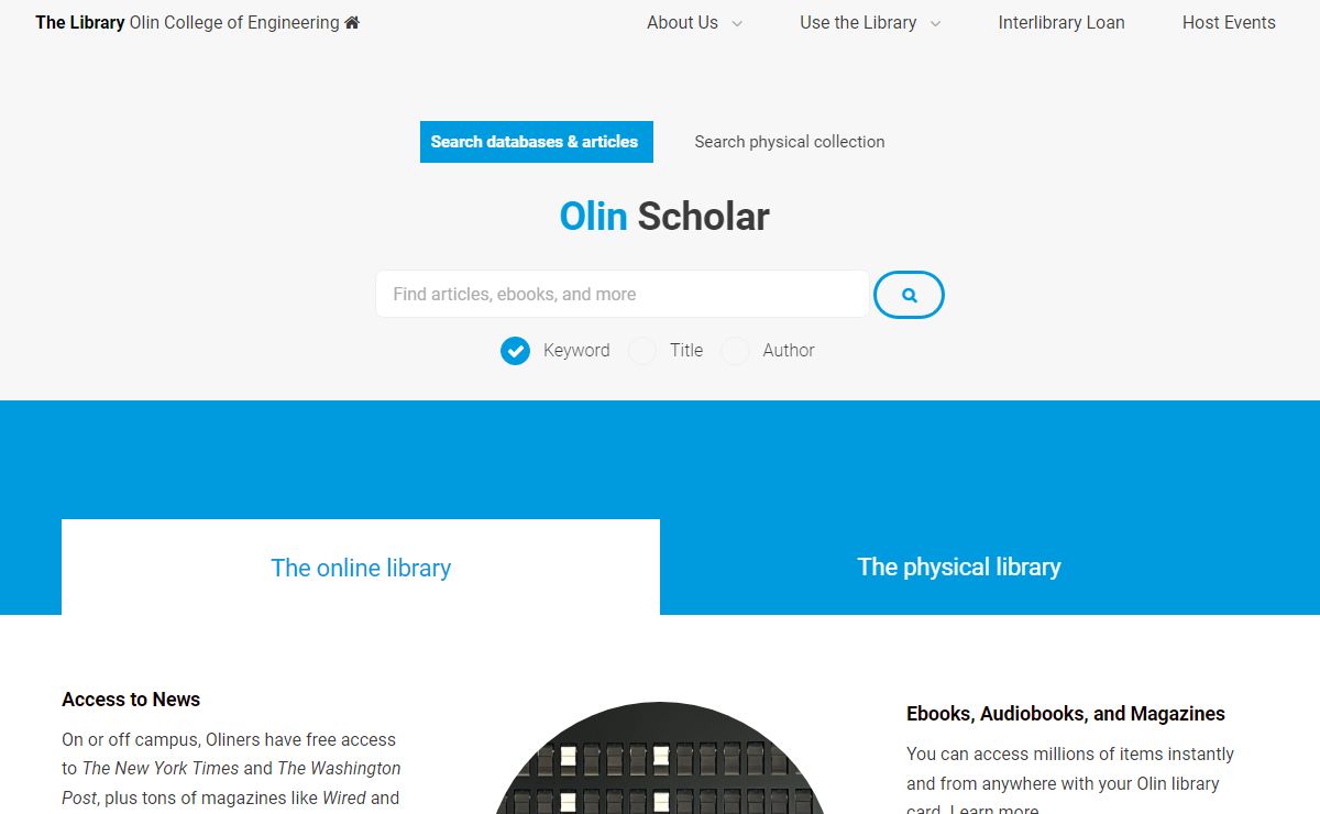 Olin College Library | Home