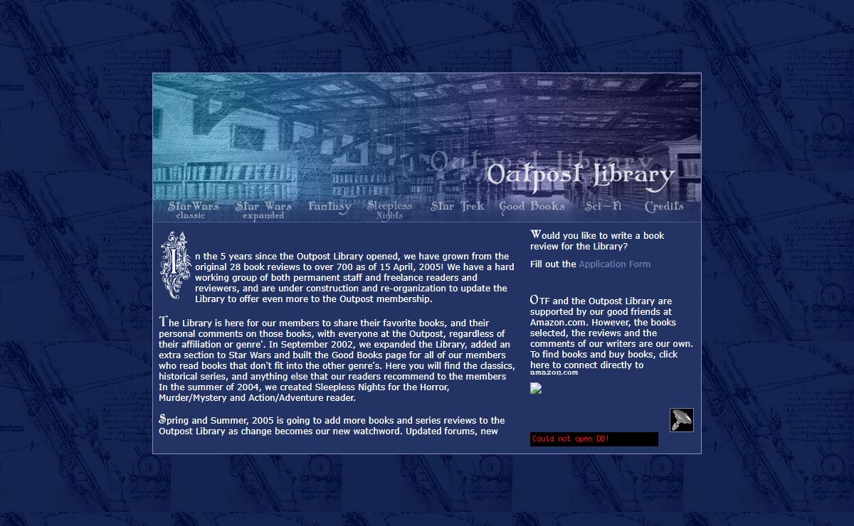 Outpost 10F Library: Science Fiction and Fantasy Books and Book Reviews