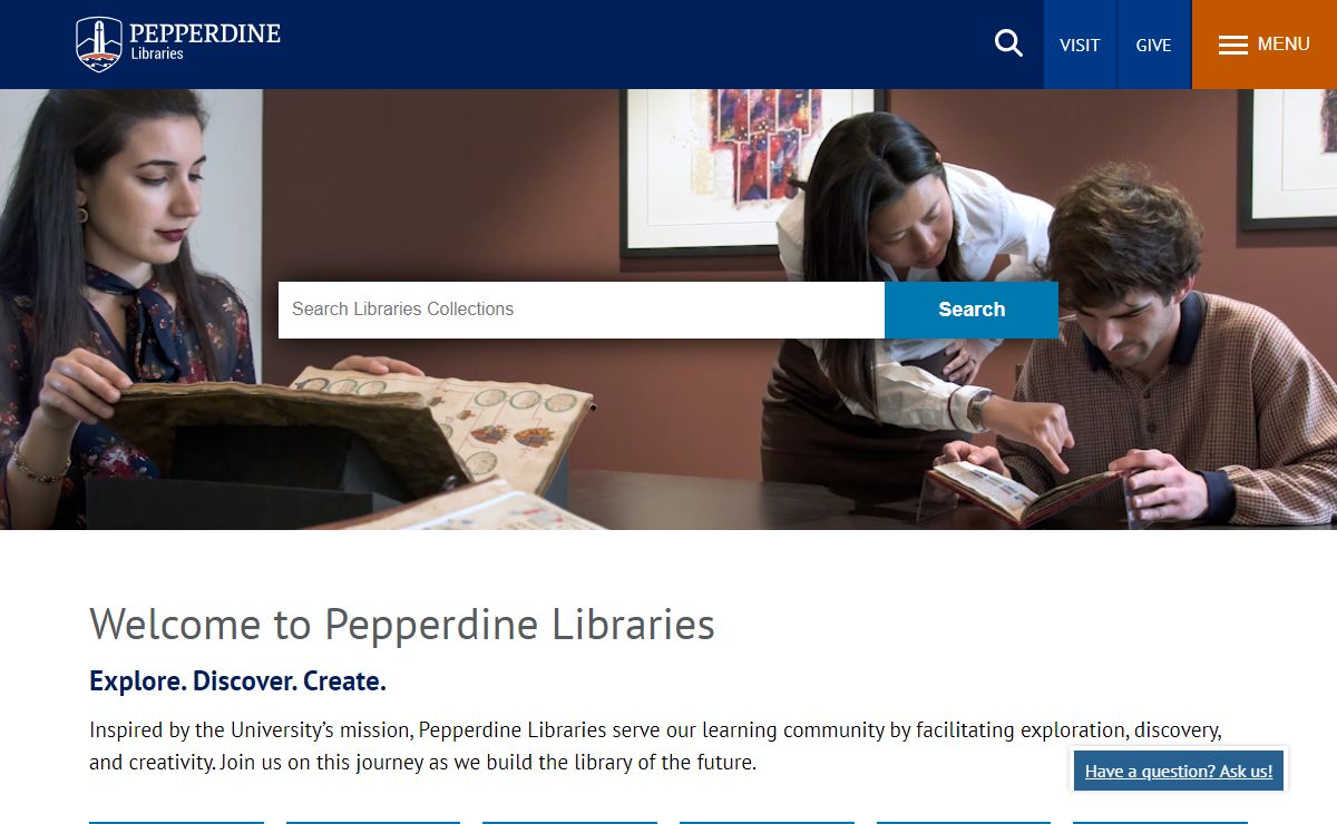 Welcome | Pepperdine Libraries