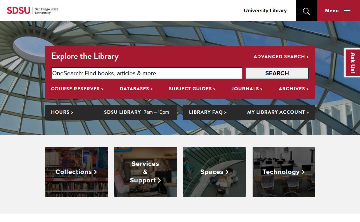 Welcome! | University Library | SDSU