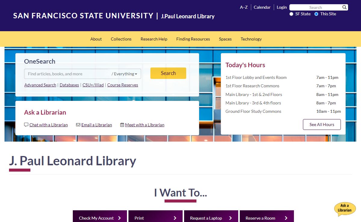 J. Paul Leonard Library | J.Paul Leonard Library