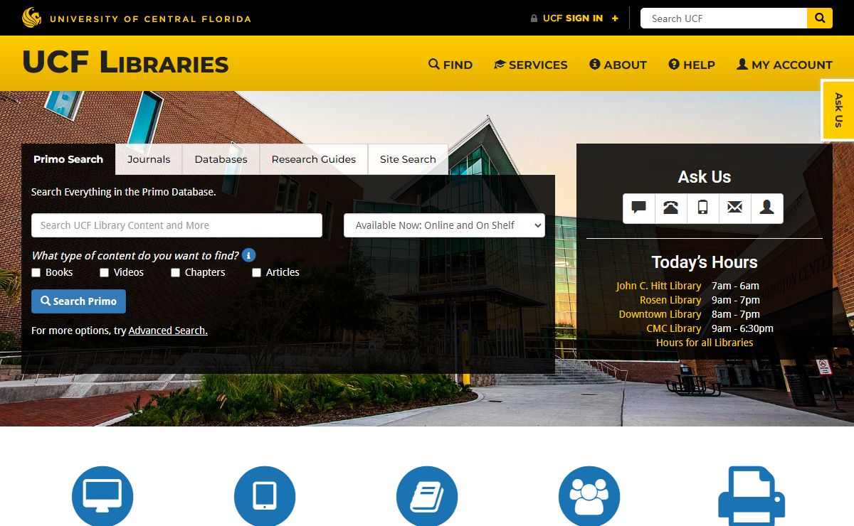 Homepage - UCF Libraries