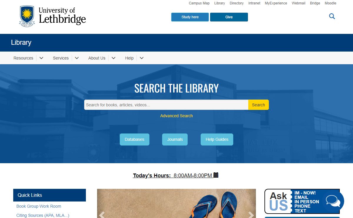 Home - University of Lethbridge Library - LibGuides at University of Lethbridge