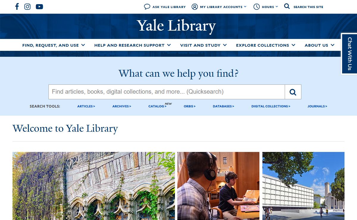 Homepage | Yale Library