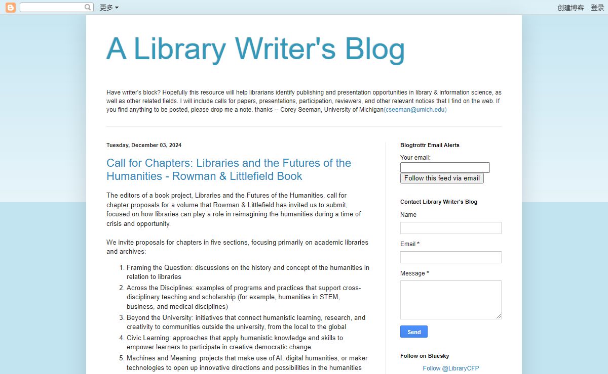 A Library Writer's Blog