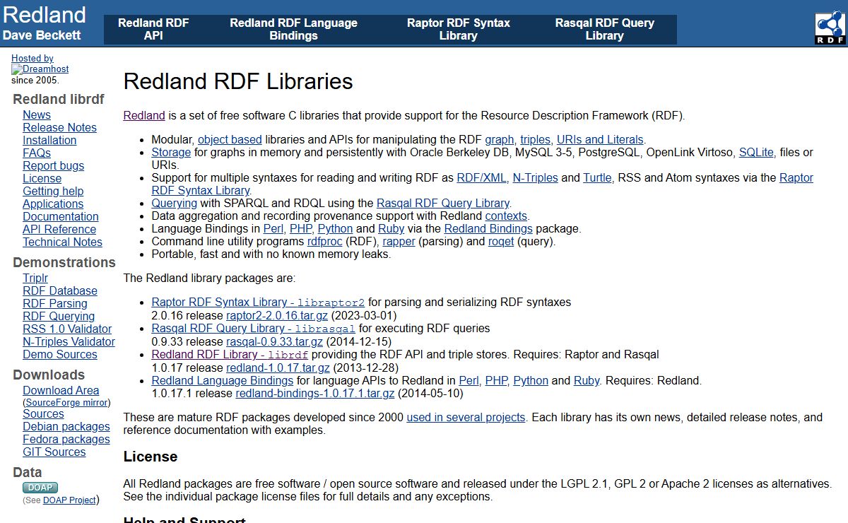 Redland RDF Libraries