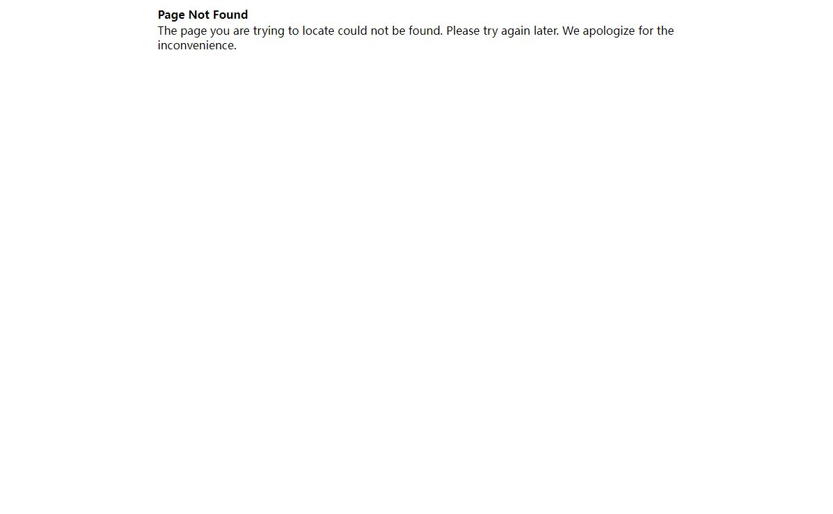Page Not Found
