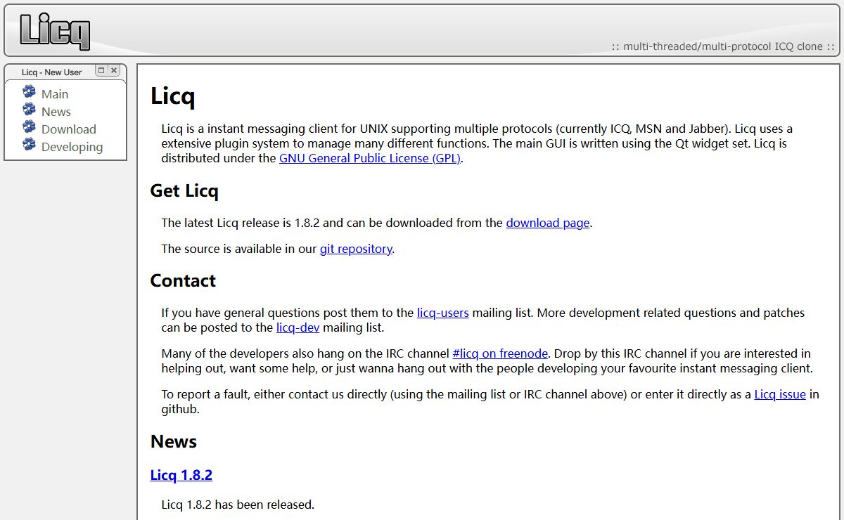 Licq - an instant messaging client for UNIX