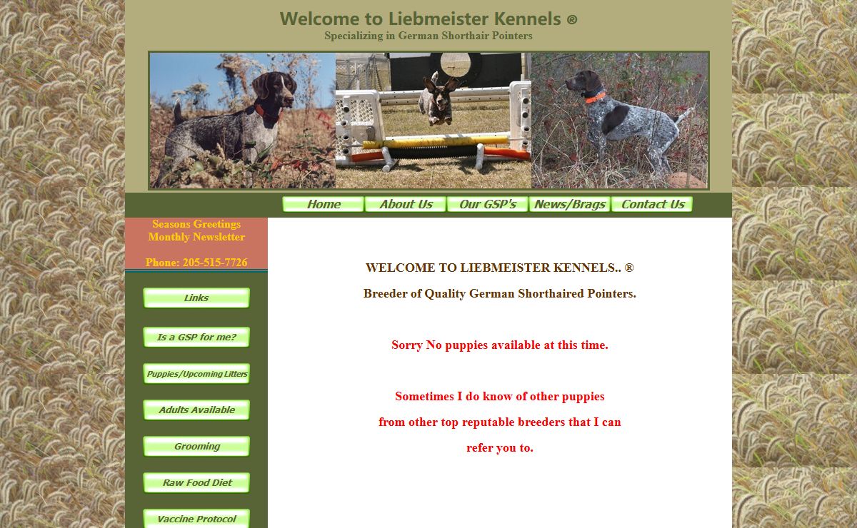 Liebmeister German Shorthaired Pointers Alabama Breeder Puppies