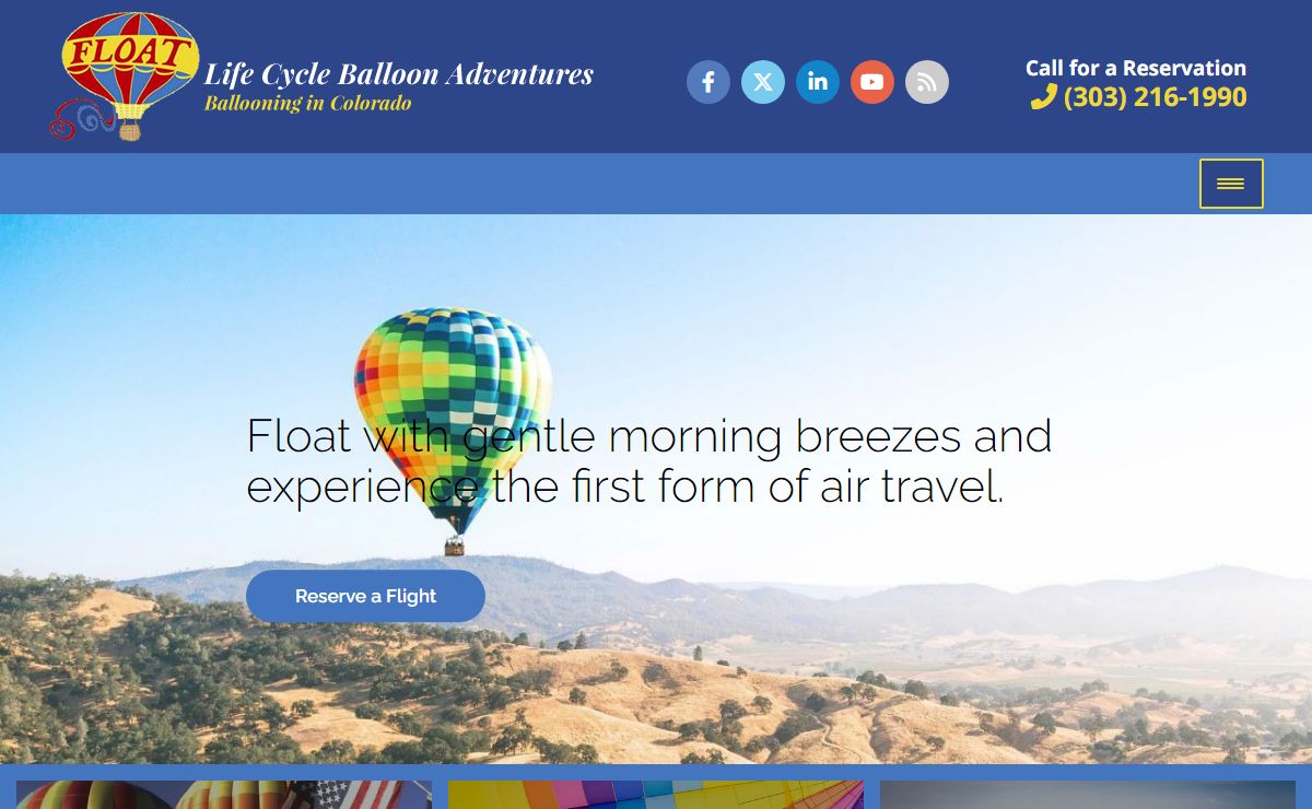 Life Cycle Hot Air Balloon rides near Boulder & Denver
