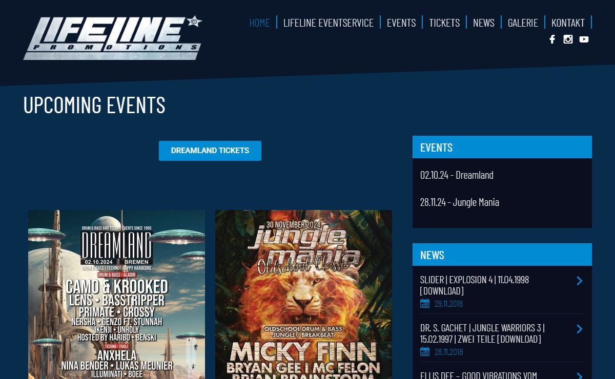 Lifeline Promotions – Home of Dreamland & more