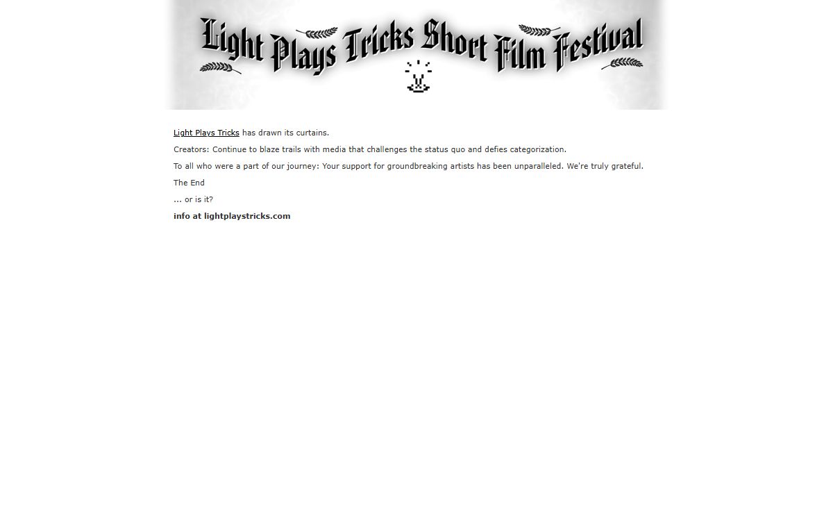 Light Plays Tricks Film Festival