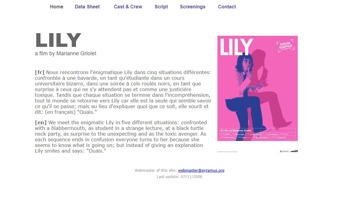 LILY - The Movie - Release Date 23/03/2008
