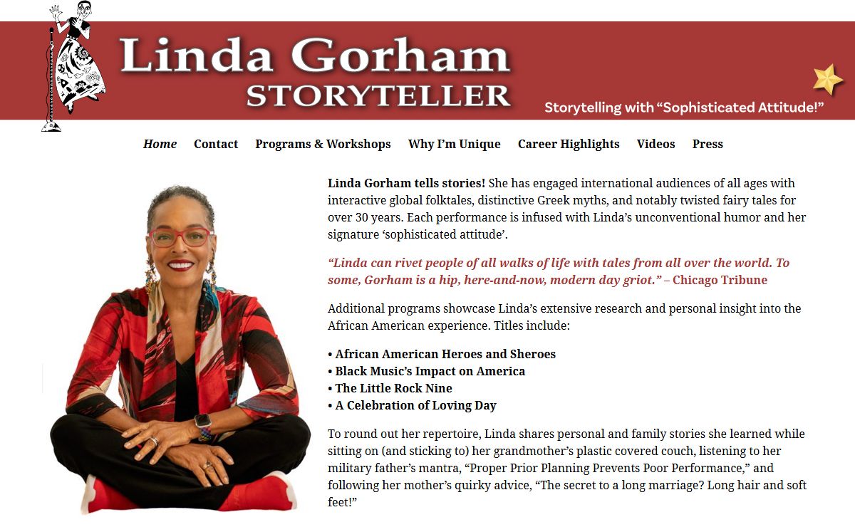 Linda Gorham, Storyteller – Linda Gorham, Storyteller