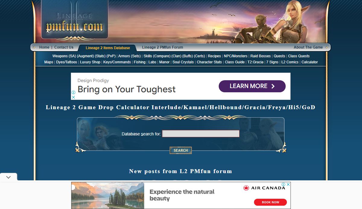 Lineage 2 Game Drop Calculator Interlude/Kamael/Hellbound/Gracia/Freya/Hi5/GoD