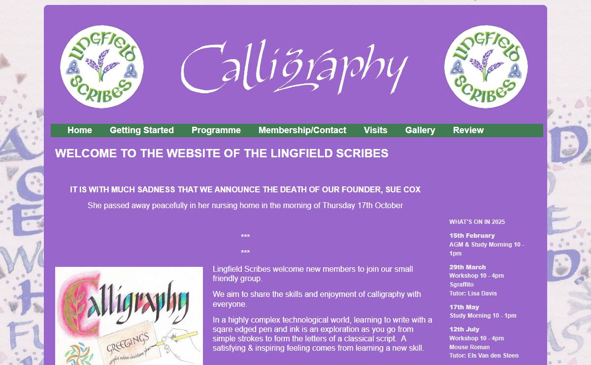 Lingfield Scribes | The online home of Lingfield Scribes