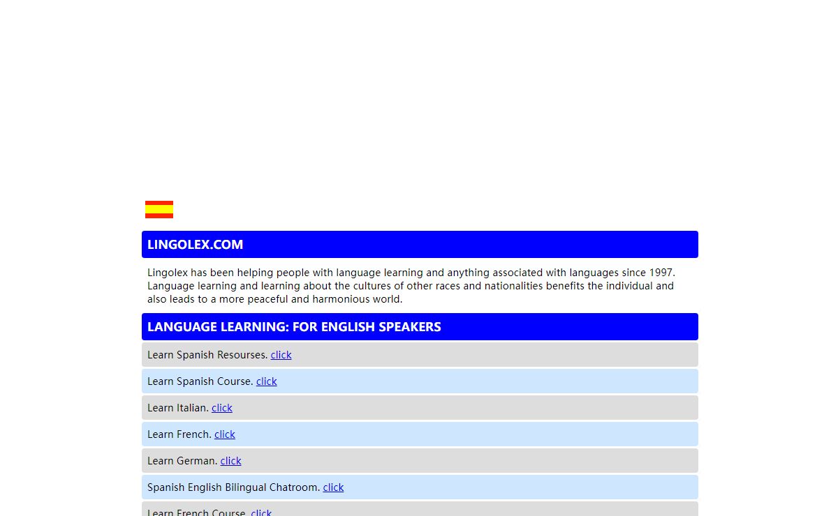 Lingolex Homepage