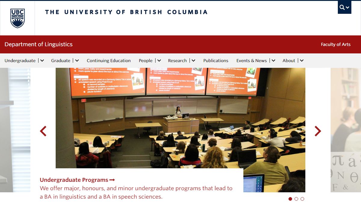 The Department of Linguistics | University of British Columbia