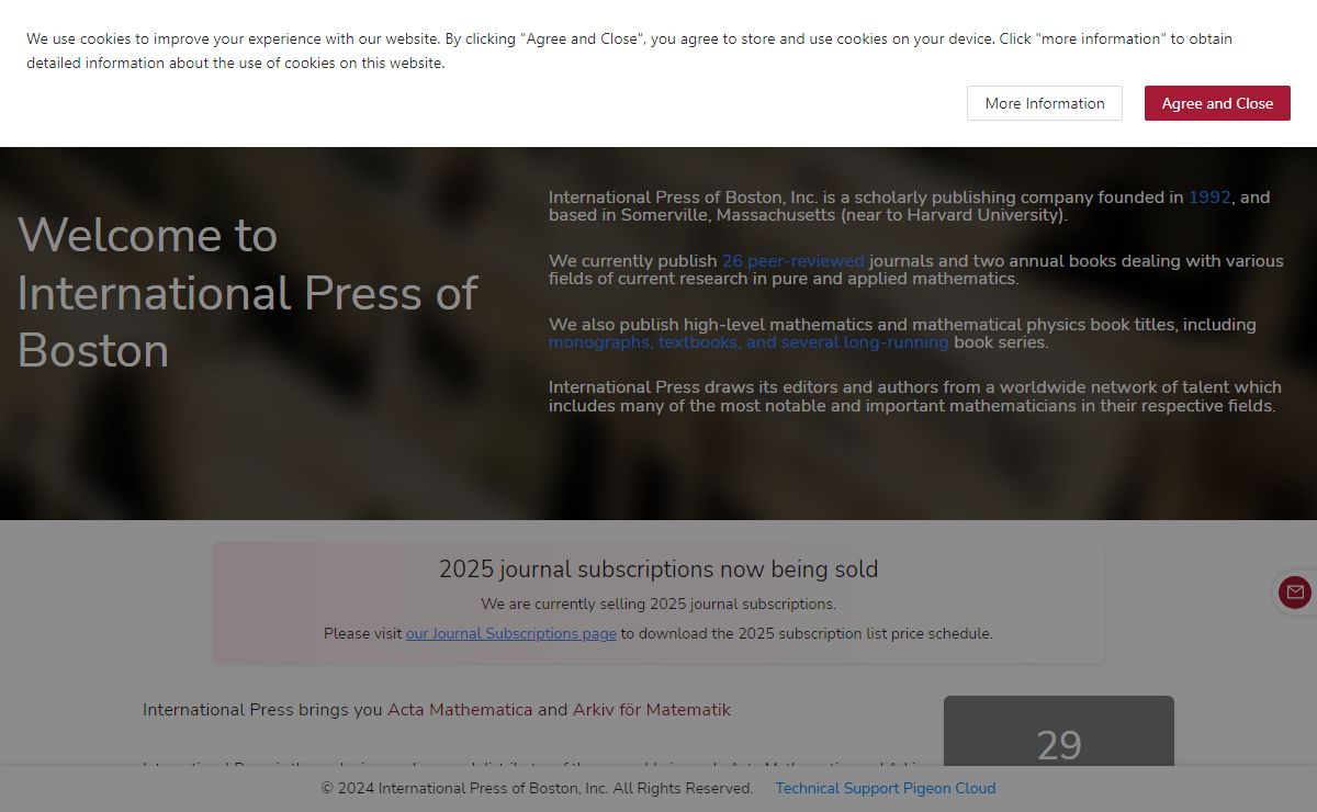 International Press of Boston