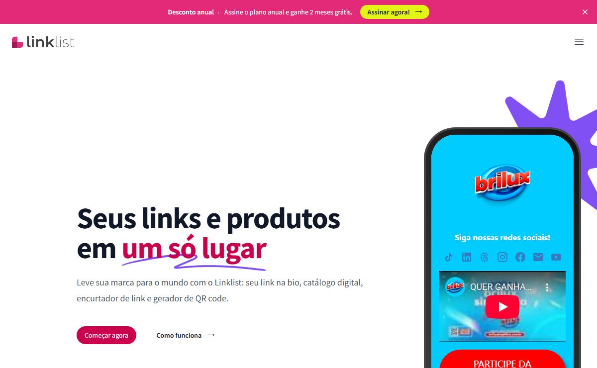 Seus links e produtos em um só lugar | Seus links e produtos em um só lugar
