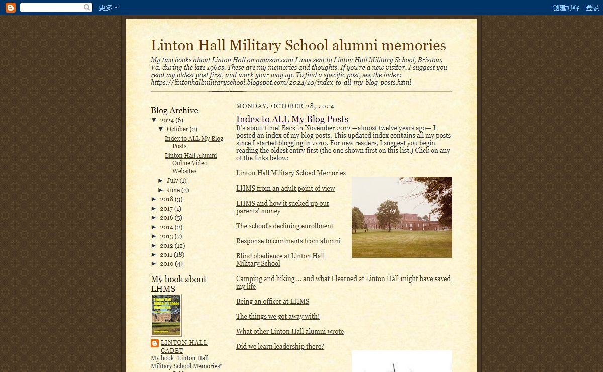 Linton Hall Military School alumni memories