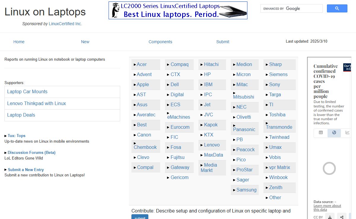 Linux on Laptops