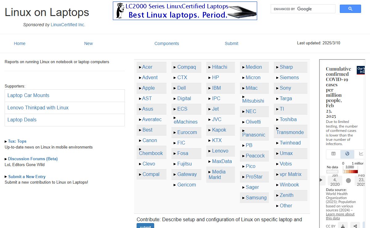 Linux on Laptops