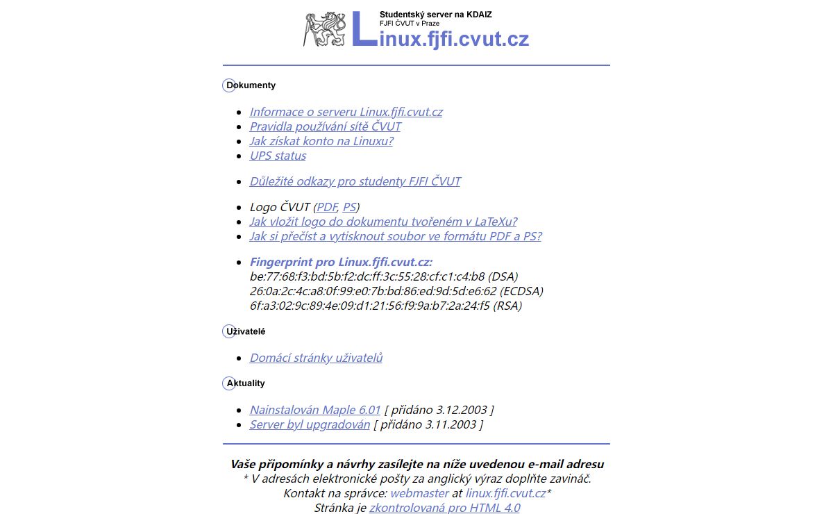 Linux.fjfi.cvut.cz