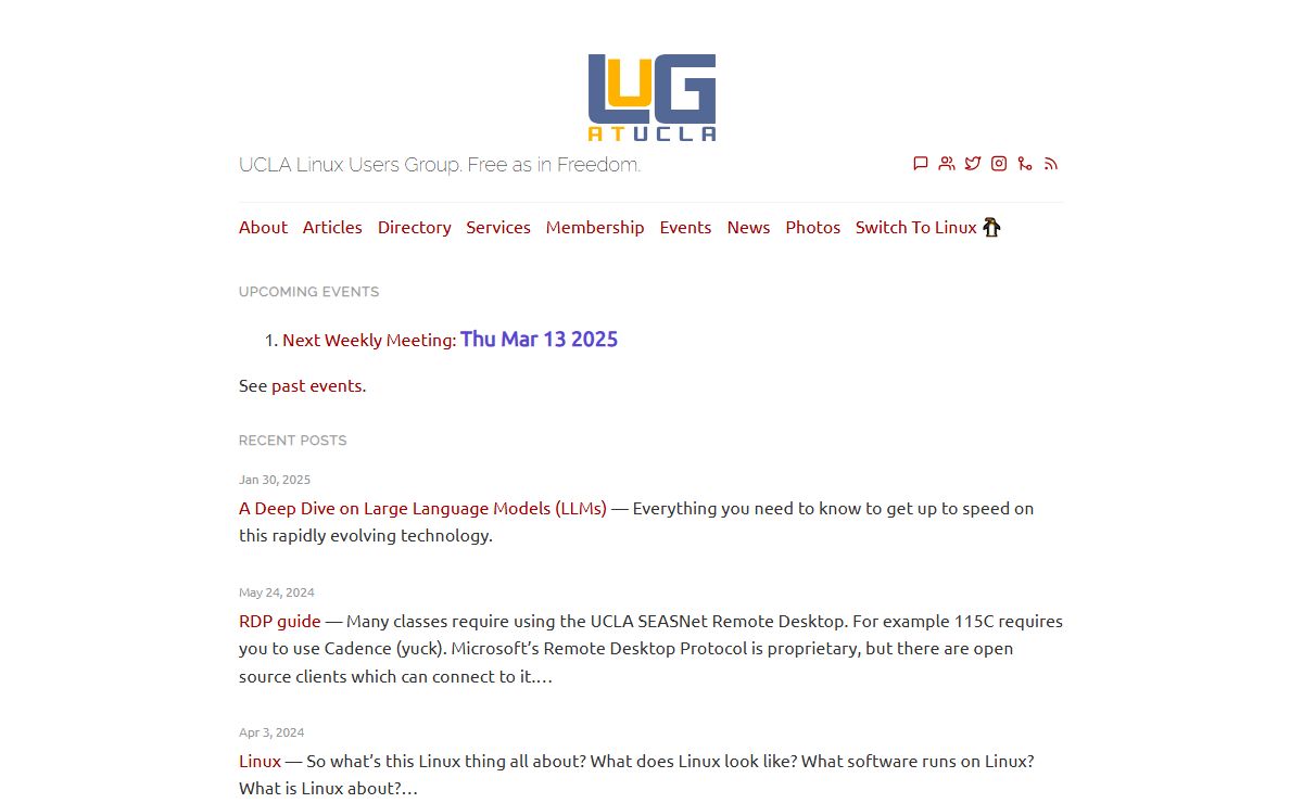 UCLA Linux Users Group - UCLA Linux Users Group. Free as in Freedom.