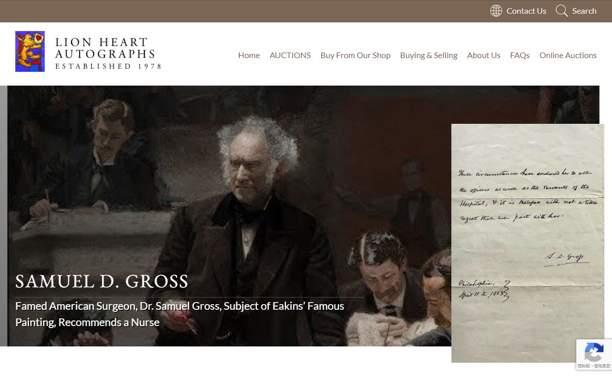 Lion Heart Autographs: Historical Manuscripts and Autographs