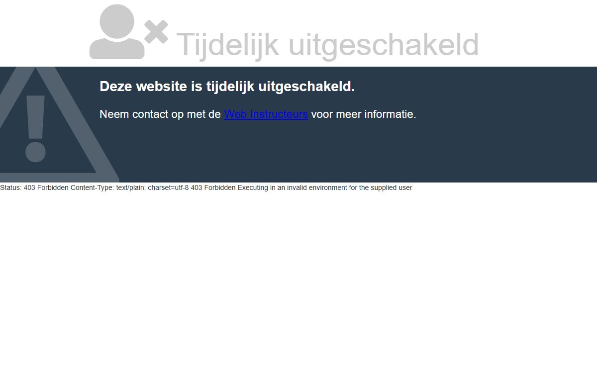 Tijdelijk uitgeschakeld