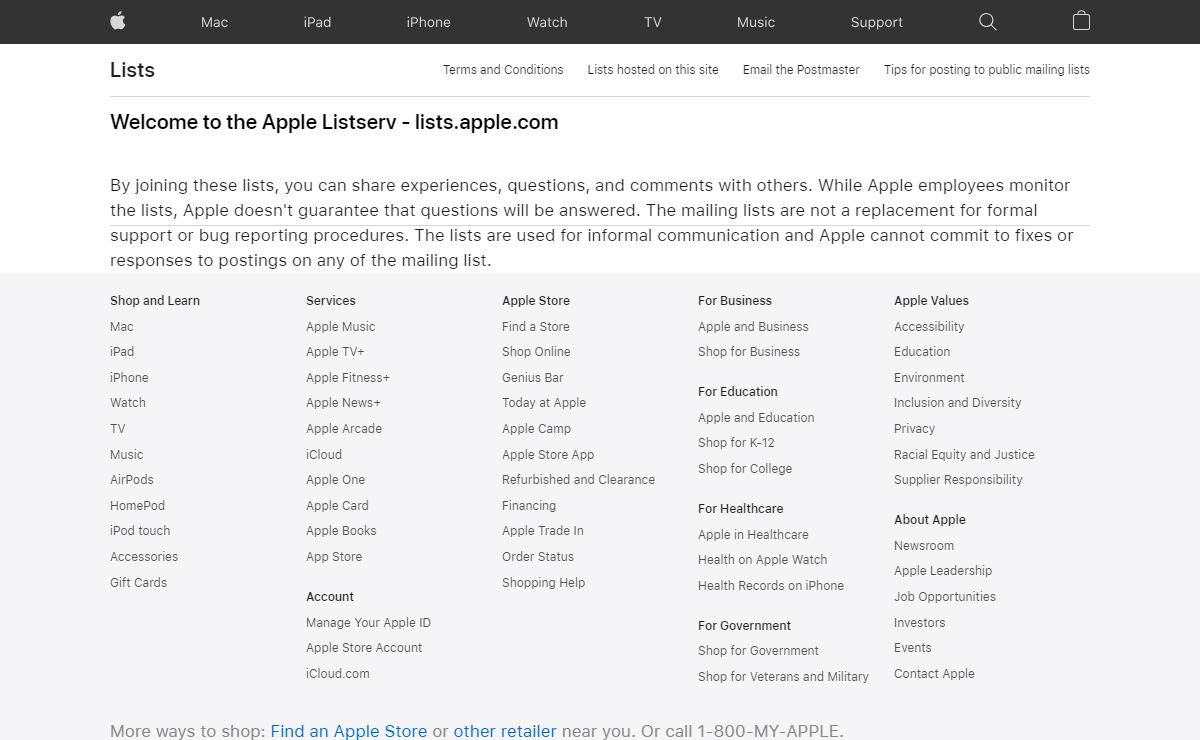 Apple - Lists.apple.com