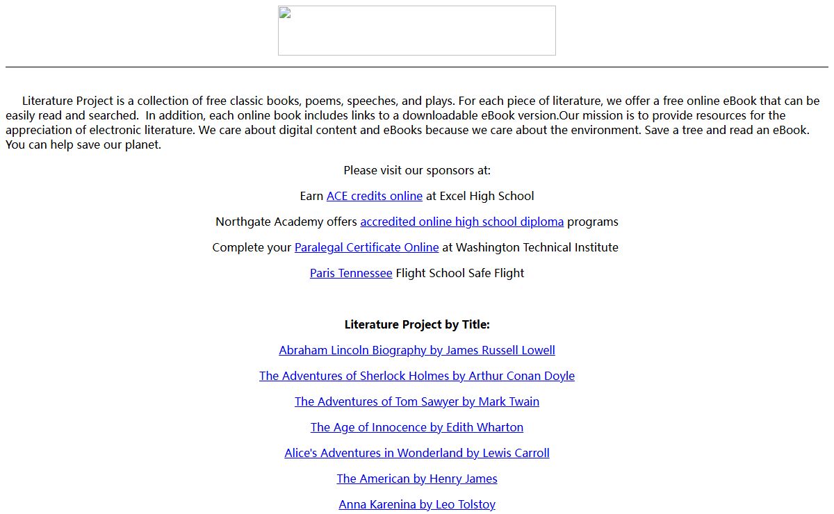 Literature Project - Free eBooks Online