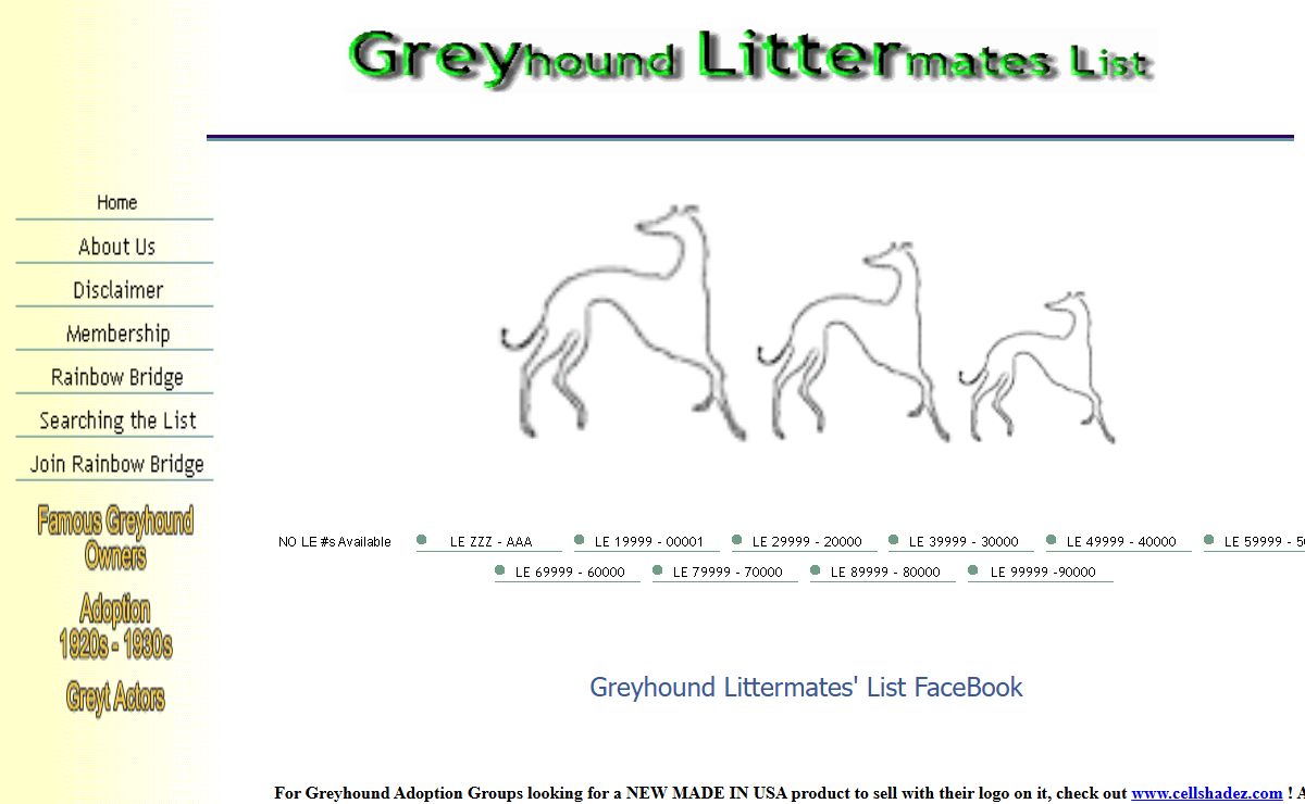 Littermates' List - Greyhound Littermates' List