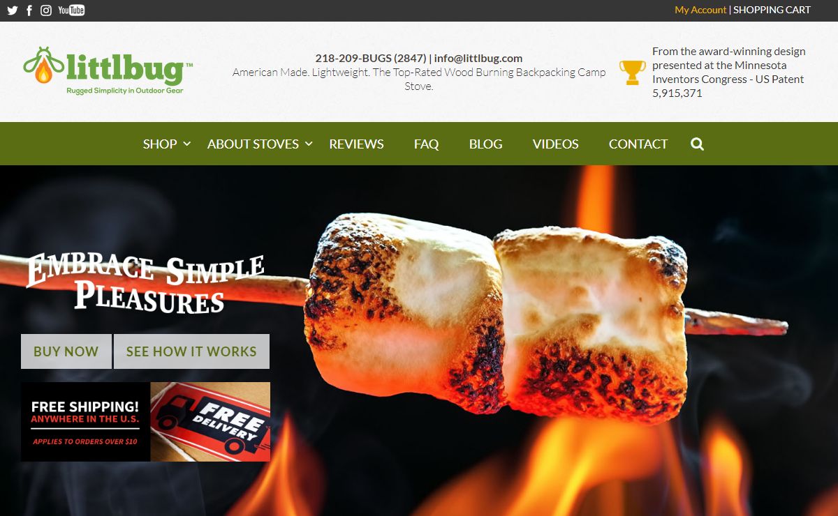 Littlbug Enterprises | The Top Rated Small Wood Burning Backpack Camp Stove