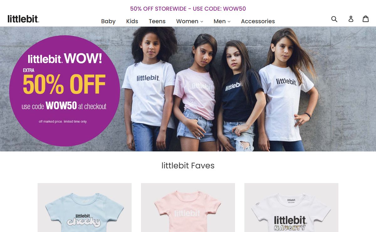 Shop for littlebit T-Shirts for Kids Babies Women & Men | littlebit