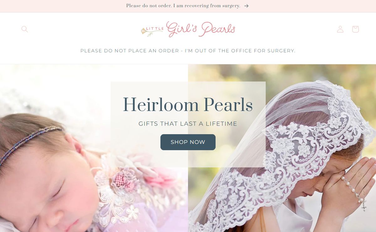 Heirloom Pearl Jewelry: New Baby, Little Girls, Baptism, Gifts – Little Girl's Pearls